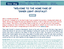 Tablet Screenshot of innerlightcrystals.co.uk
